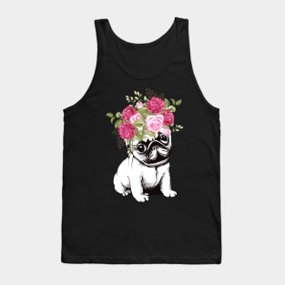 Hippie Dog mom , Flower head dog Tank Top